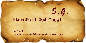 Sternfeld Gyöngyi névjegykártya