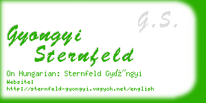 gyongyi sternfeld business card
